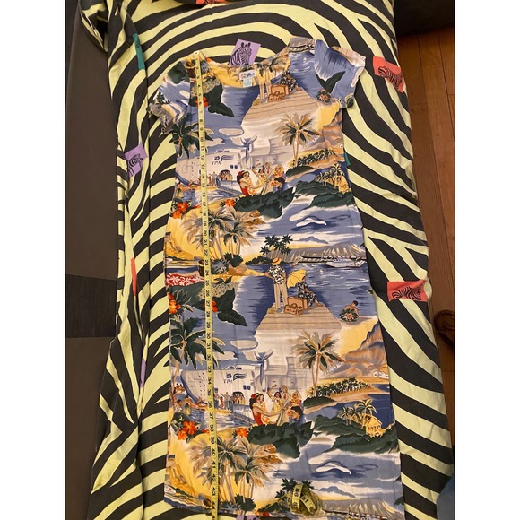 Vintage Reyn Spooner Hawaiian Shift Dress, Tourist TPA Airline Print, size XS-S - Picture 7 of 12